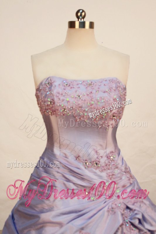 Ruching and Layers Dress for Sweet 15 Decorated with Colorful Beading